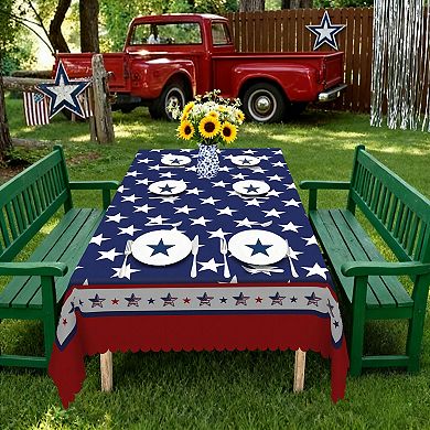 American Flag Tablecloth, Round Table Cloths, Washable Rectangle Table Covers for Holiday Decor