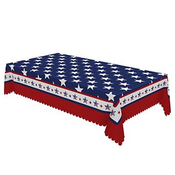 American Flag Tablecloth, Round Table Cloths, Washable Rectangle Table Covers for Holiday Decor