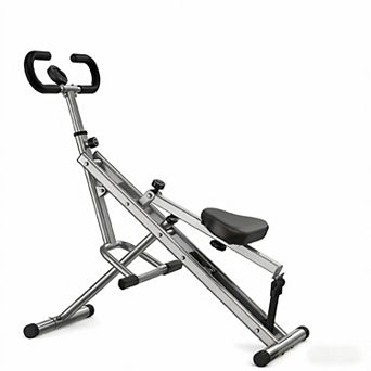 FED FITNESS Squat Machine, Ride Rowing Machine for Glute Core Legs Cardio Exercise, 350 LBS Capacity