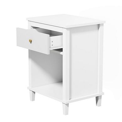 Kids Nightstand with One Drawer, Sturdy MDF,Spacious Storage,Easy Assembly for Bedroom & Living Room