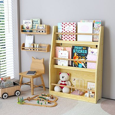 3 Tier Kids Book Rack, Practical & Easy to Use Organizer for Bedroom Playroom Classroom Book Storage