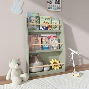 3 tier Kids Book Rack, Practical & Easy to Use Organizer for Bedroom Playroom Classroom Book Storage