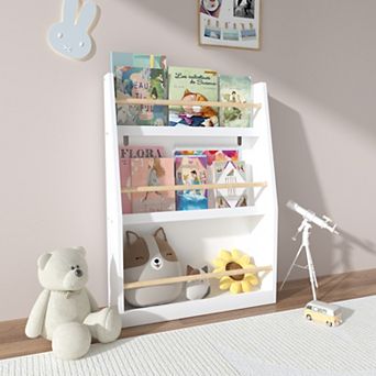3 tier Kids Book Rack, Practical & Easy to Use Organizer for Bedroom Playroom Classroom Book Storage