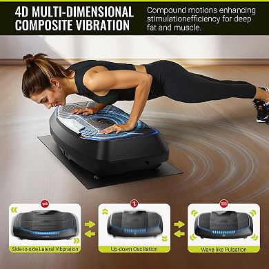 Flybird 4D Vibration Plate,Adjustable Speed High Intensity Vibration for Muscle Toning Weight Loss