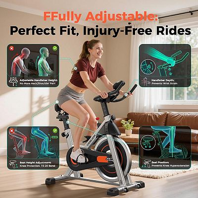 YOSUDA Exercise Bike with 300lb, Stationary Bike with Exclusive