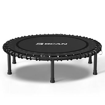 BCAN Foldable Mini Trampoline, Adult Fitness Trampoline with Durable Bungees