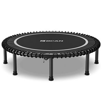 BCAN Foldable Mini Trampoline, Adult Fitness Trampoline with Durable Bungees