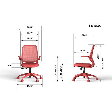 Ergonomic Office Chair 300lb Capacity, Flip-Up Armrests, Mesh Back, Home Office Desk Chair