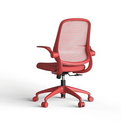 Ergonomic Office Chair 300lb Capacity, Flip-Up Armrests, Mesh Back, Home Office Desk Chair