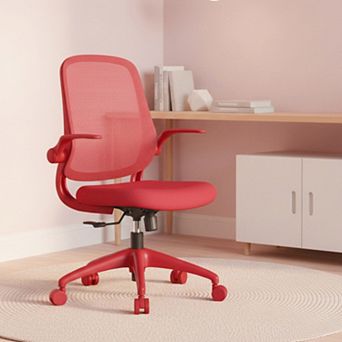 Ergonomic Office Chair 300lb Capacity, Flip-Up Armrests, Mesh Back, Home Office Desk Chair