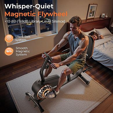 Yosuda Recumbent Exercise Bike for Home，Magnetic Staionary Bike for Seniors/Adults