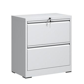 2 Drawer Lockable Metal File Cabinet, Quiet Slide Rails & Large Storage, for Home Office Study