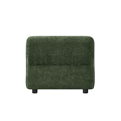 Modern Curved Upholstered Accent Chair, Ergonomic Comfort & Space-Saving, for Living Room Bedroom