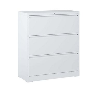 3 Drawer Lockable Metal File Cabinet, 330LBS Load, Quiet Design for Home Office, Fits Legal/A4/F4