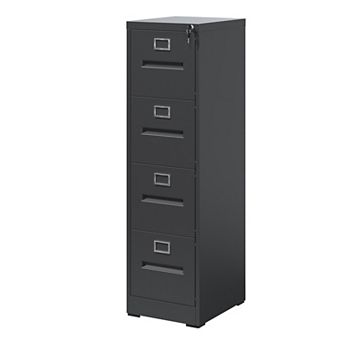 VIYET 4-Drawer Vertical File Cabinet - Locking Steel High-Capacity Storage for Letter & Legal