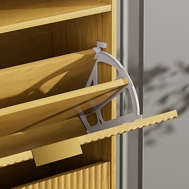 Shoe Cabinet with 3 Flip Drawers, Adjustable Shelves , Hidden Storage Organizer for Entryway Hallway