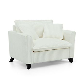 KWPZQEB Comfortable Single Sofa Chair with Armrests & Pillows for Living Room