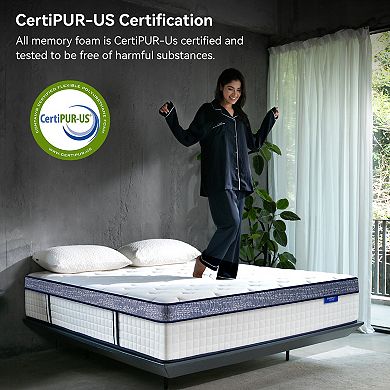 16 Inch Medium Memory Foam Hybrid Mattress in a Box, Motion Isolation, Ideal for All Sleep Positions