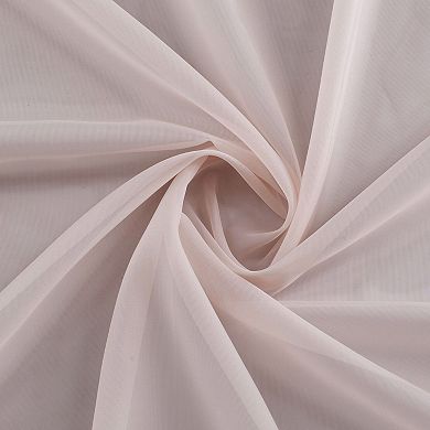 Kate Aurora Hotel Lux 2 Piece Rose Pink Rod Pocket Sheer Curtain Panels