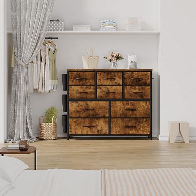 Dresser for Bedroom, 10 Drawers Fabric Storage Drawer