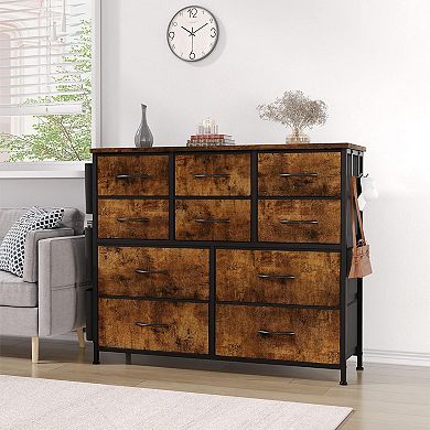 Dresser for Bedroom, 10 Drawers Fabric Storage Drawer