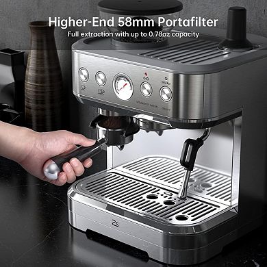 15 Bar Semi-Automatic Espresso Machine with Built-in Grinder