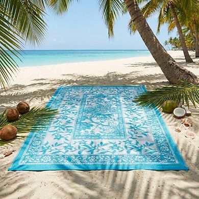 Outdoor Rug Waterproof UV Resistant, Reversible Large Floor Cover Plastic for Patio Balcony Backyard