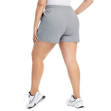 Plus Size Women's Drawstring Sweat Shorts with Pockets Summer Casual Workout & Lounge Shorts