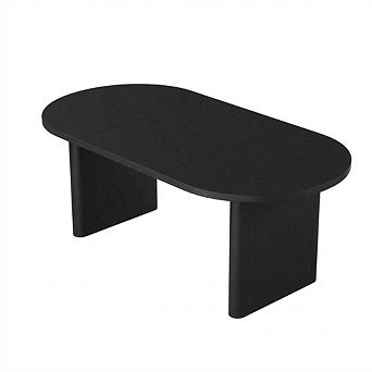 Oval Executive Desk Wooden Office Workstation Writing Table for Home Office