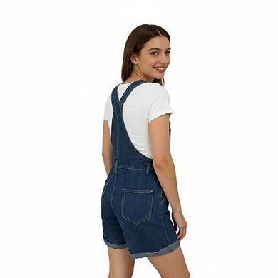 Denim Overall Shorts For Women Adjustable Strap Loose Summer Casual Outfits with Pockets