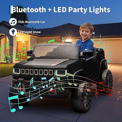 24v Licensed Kids Ride on Carwith Parent Remote Control 3 Speeds Bluetooth Music LED Lights