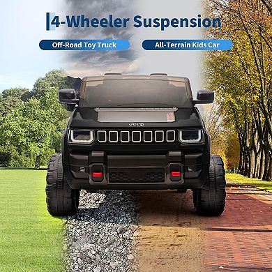 24v Licensed Kids Ride on Carwith Parent Remote Control 3 Speeds Bluetooth Music LED Lights