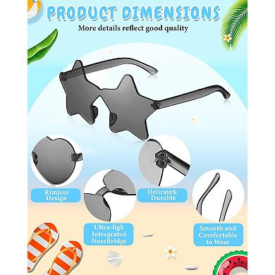 Retro Rimless Sunglasses Summer Party Favors 12pc