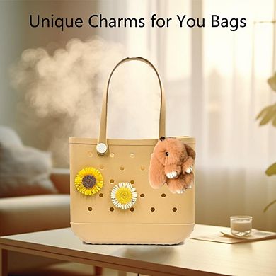 Fluffy Rabbit Keychain Pendant Charm for Bag Purse Backpack