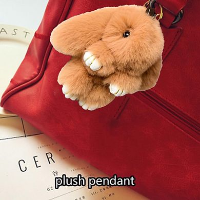 Fluffy Rabbit Keychain Pendant Charm for Bag Purse Backpack
