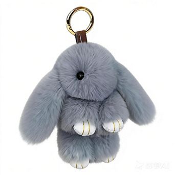 Fluffy Rabbit Keychain Pendant Charm for Bag Purse Backpack