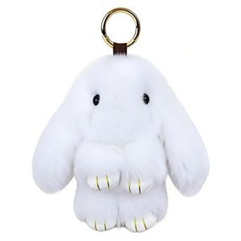 Fluffy Rabbit Keychain Pendant Charm for Bag Purse Backpack