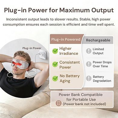 Red Light Eye Device: 3 modes for fine lines & dark circles. Refresh tired eyes & relax.