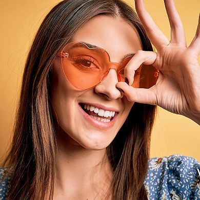 Heart Rimless Sunglasses Summer Party Supplies 18pc