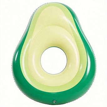Inflatable Avocado Pool Float With Ball