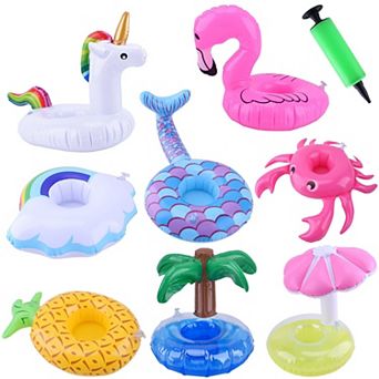 Inflatable Drink Floats Summer Pool Party Supplies 8 pc