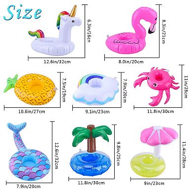 Inflatable Drink Floats Summer Pool Party Supplies 8pc