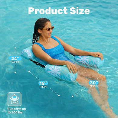 2 Packs Inflatable Pool Floats Adult Floating Lounge Chairs Water Fun