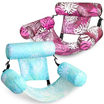 2 Packs Inflatable Pool Floats Adult Floating Lounge Chairs Water Fun
