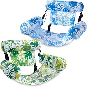2 Packs Inflatable Pool Floats Adult Floating Lounge Chairs Water Fun