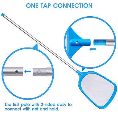 Hot Tub Pool Skimmer Net with 5ft Aluminum Pole
