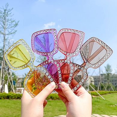 Crystal Oversized Sunglasses Summer Party Favors 10pc