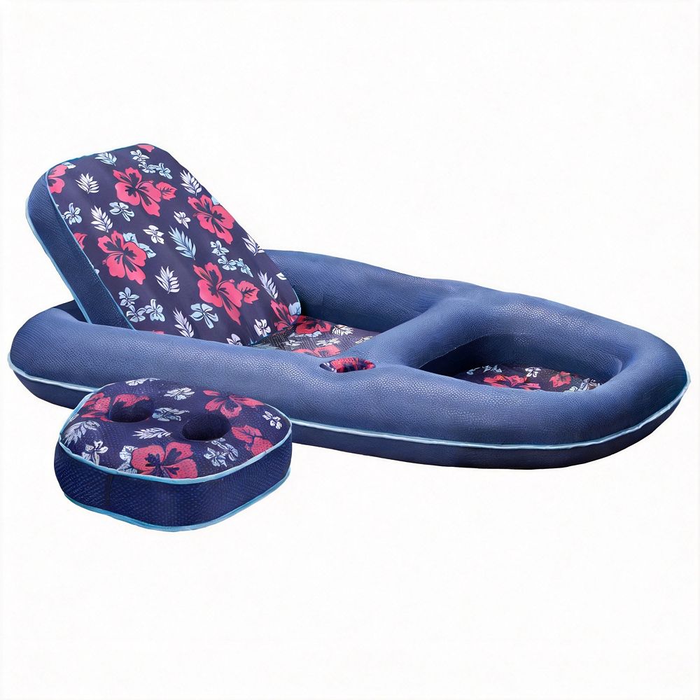 Pool Float Lounge Adjustable Backrest Cupholder