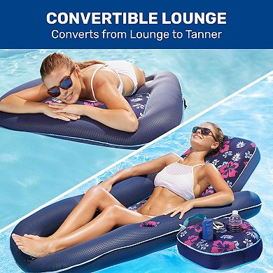 Pool Float Lounge Adjustable Backrest Cupholder