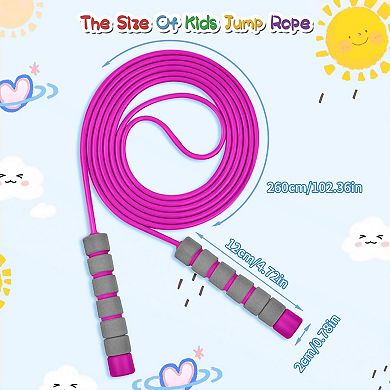 Jump Rope Adjustable Soft Foam Handles Exercise Fitness Outdoor
